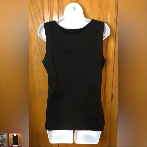 Ann Taylor Black Fitted Sleeveless Tank Top - Picture 2 of 3